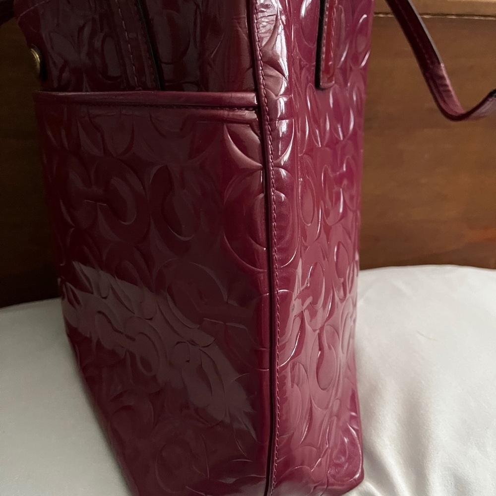 Coach Raspberry Tote Bag - Picture 3 of 5